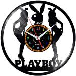 EVEVO Playboy Horloges Murales Disque Vinyle Disques Vinyliques Horloges Murales Vinyle Record Mur l'horloge Créatif Classique Accueil Décor Musical Playboy