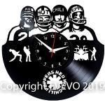 EVEVO Red Hot Chili Peppers Disque Vlnyle Disques Vinyliques Horloges Murales Vinyle Record Mur l'horloge Créatif Classique Accueil Décor Musical Fait Main Temps l'horloge Red Hot Chili Peppers