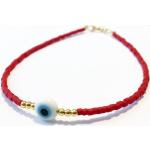 Bracelets rouges en plaqué Or à perles brésiliens 