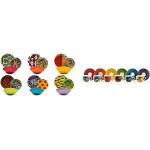 Assiettes plates Excelsa multicolores en céramique en lot de 6 diamètre 27 cm 
