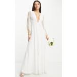 Robes de mariée Starlet blanches à manches longues à manches longues Taille S classiques pour femme en promo 
