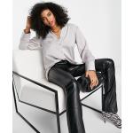 Chemises satinées grises en satin Taille XS classiques pour femme en promo 