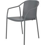 Chaises de jardin aluminium Ezpeleta gris anthracite en aluminium empilables 