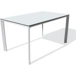 EZPELETA Table de jardin 6 places en aluminium laqué et peinture Epoxy blanc - MEET - blanc aluminium MEET-TB160B-BLANC