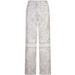 Pantalons en soie Fabiana Filippi blancs en tissu sergé Taille XS look médiéval pour femme 