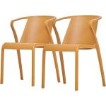 Fado - Lot de 2 fauteuils de jardin en polypropylène renforcé moutarde Ezpeleta Jaune moutarde