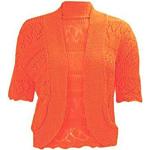 Boleros de mariage orange à manches courtes Taille 3 XL plus size look fashion pour femme 