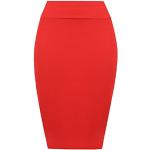 Jupes crayon rouges au genou Taille XS look fashion pour femme 