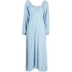 Faithfull the Brand robe mi-longue Yuliana à fleurs - Bleu