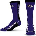 Fanatics Chaussettes pour Bare Feet MVP NFL Team Socks (40-46, Baltimore Ravens)