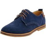 Fangsto Chaussures plates classiques en daim Oxford pour homme - - bleu, 42 1/3 EU