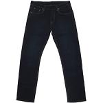 Jeans droits bleues foncé Taille 3 XL plus size look fashion pour homme 