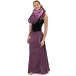 Jupes longues Fantazia violettes à fleurs en coton Tailles uniques style ethnique pour femme 