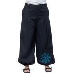Pantalons large bleus en coton à motif mandala Taille L style ethnique pour femme 
