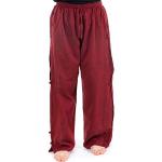 Pantalons large Fantazia rouge bordeaux en coton inspirations zen Tailles uniques look asiatique pour homme 