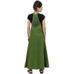 Robes longues ethniques vertes en coton longues Taille 3 XL style bohème pour femme 