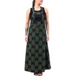 Robes longues ethniques vertes en coton longues Taille 3 XL plus size style ethnique pour femme 