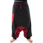 Pantalons d'automne Fantazia noirs en coton à imprimés Taille XL plus size style ethnique pour femme 