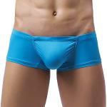 Jockstraps bleus en nylon respirants Taille M plus size look fashion pour homme en promo 