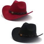 Chapeaux Fedora rouges en feutre Tailles uniques classiques 