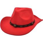 Chapeaux en feutre rouges en feutre Tailles uniques classiques 