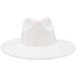 Chapeaux Fedora de mariage blancs en feutre Tailles uniques look fashion pour homme en promo 