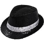 Chapeaux de déguisement noirs patchwork à sequins look fashion 