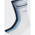 Fashion Socks Adidas Originals Solid Crew - White Light Blue Black UK 2.5 - 5