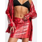 Minijupes rouges en cuir à motif serpents minis Taille XS pour femme en promo 