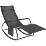 Fauteuil à Bascule Transat de Relaxation Chaise Longue Bain de Soleil Rocking Chair – avec Pochette latérale et Repose-Pieds,SoBuy® OGS47-MS