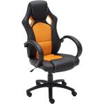 Fauteuil chaise de bureau confortable hauteur réglable en synthétique orange BUR10158