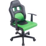 Fauteuil chaise de bureau pour enfant en synthétique vert hauteur réglable BUR10181
