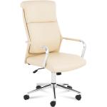 Fauteuil chaise siège de bureau charge maximale 180 kg marron clair 14_0001641