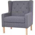 Fauteuil chaise siège lounge design club sofa salon tissu gris 1102324