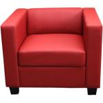 Fauteuils lounges rouges en cuir contemporains 