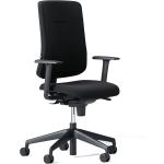 Chaises de bureau noires en polyester à hauteur réglable 