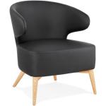 Fauteuil Design Lounge Dorla 72cm Noir & Naturel - Paris Prix