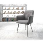 Chaises design DeLife Greg-Flex gris acier en acier en promo 