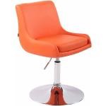 Fauteuils lounges orange en cuir synthétique à hauteur réglable modernes 