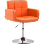 Fauteuils lounges orange en cuir synthétique 