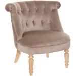 Fauteuil Sixtine taupe, velours