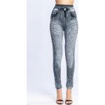 Jeans push-up gris foncé à rayures en fibre synthétique Taille 3 XL look fashion pour femme 