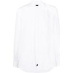 Fay chemise en lin à patch logo - Blanc