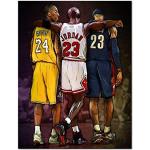 Affiches multicolores à motif basketball NBA 