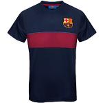 T-shirts bleu marine à rayures en polyester FC Barcelona Taille S pour homme 