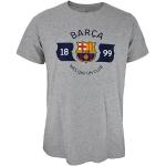 T-shirts gris à manches courtes FC Barcelona à manches courtes Taille XXL look fashion 