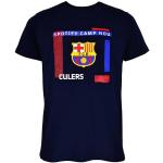 T-shirts noirs à manches courtes FC Barcelona à manches courtes Taille XXL look fashion 