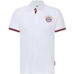 Polos de sport F.C. Bayern München blancs à logo en coton Bayern Munich Taille M pour homme 