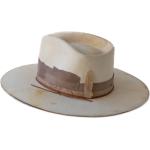 Chapeaux Fedora blancs à effet vieilli en feutre made in France Taille L pour homme 