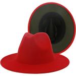 Chapeaux Fedora rouges Pays pour femme 
